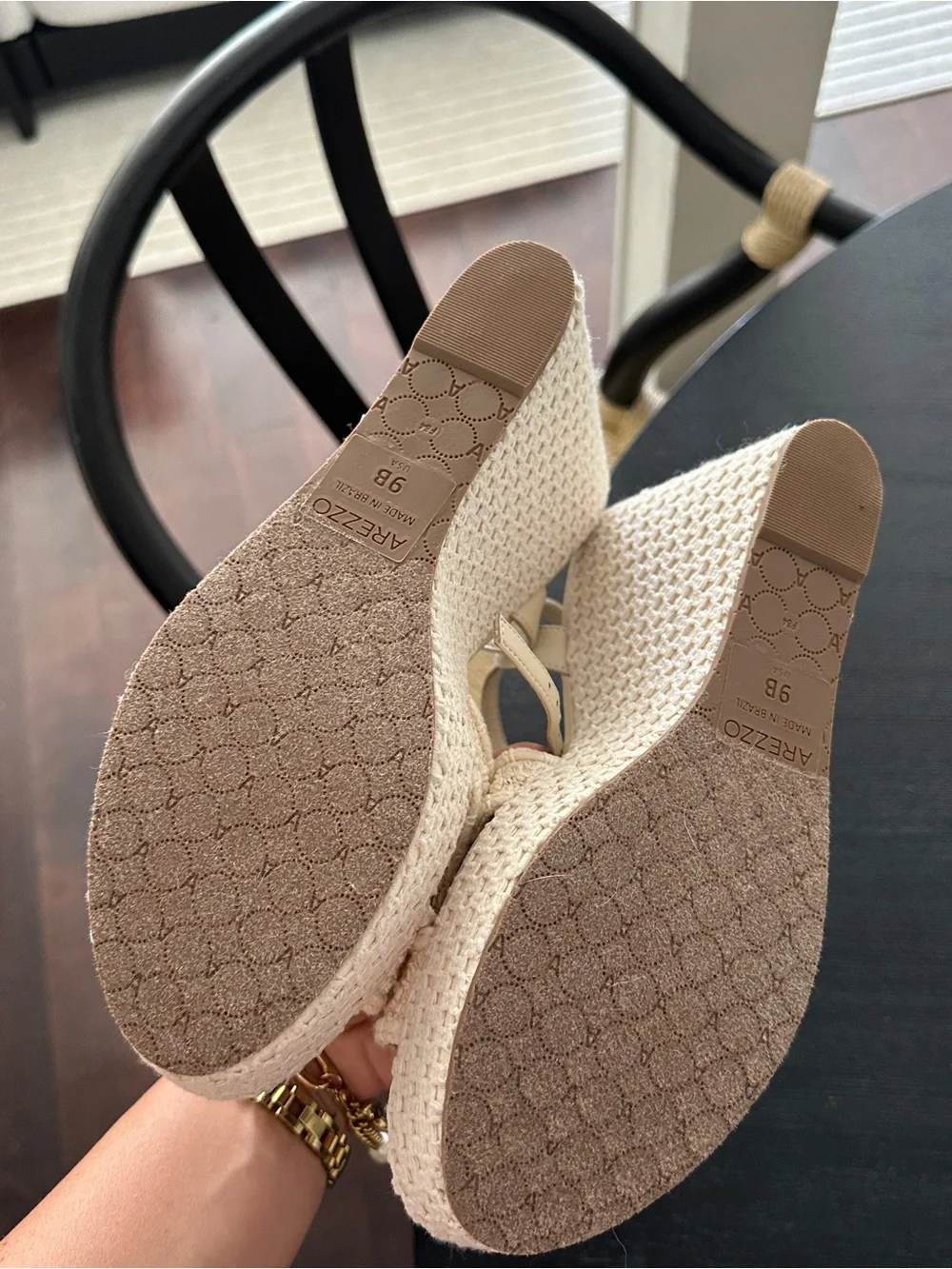 Arezzo Cream Knotted Slingback Sandals